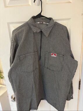 Ben Davis Black & White Striped Work Shirt